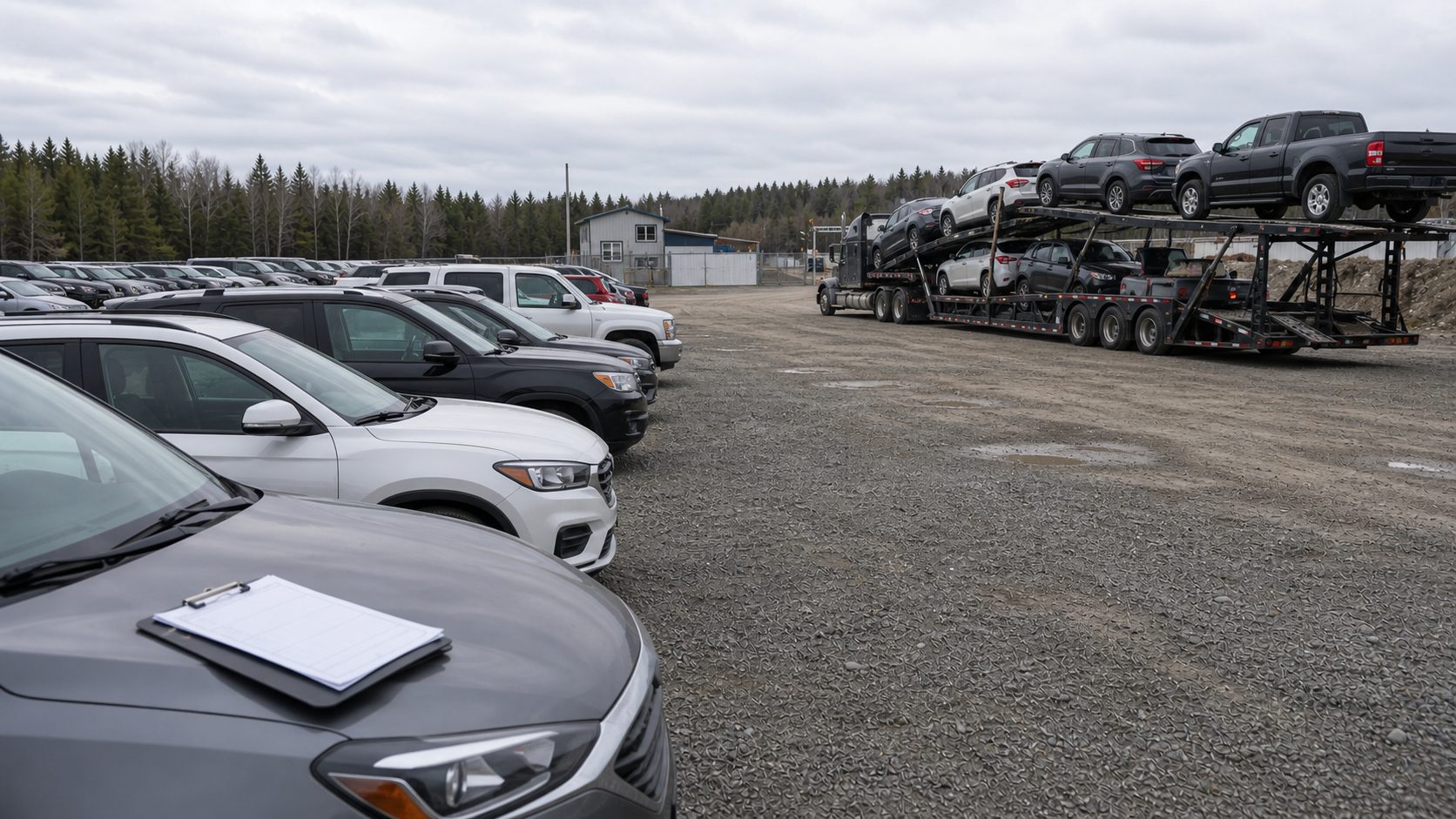 Auction vehicle release and pickup context for auction pickup transport planning.