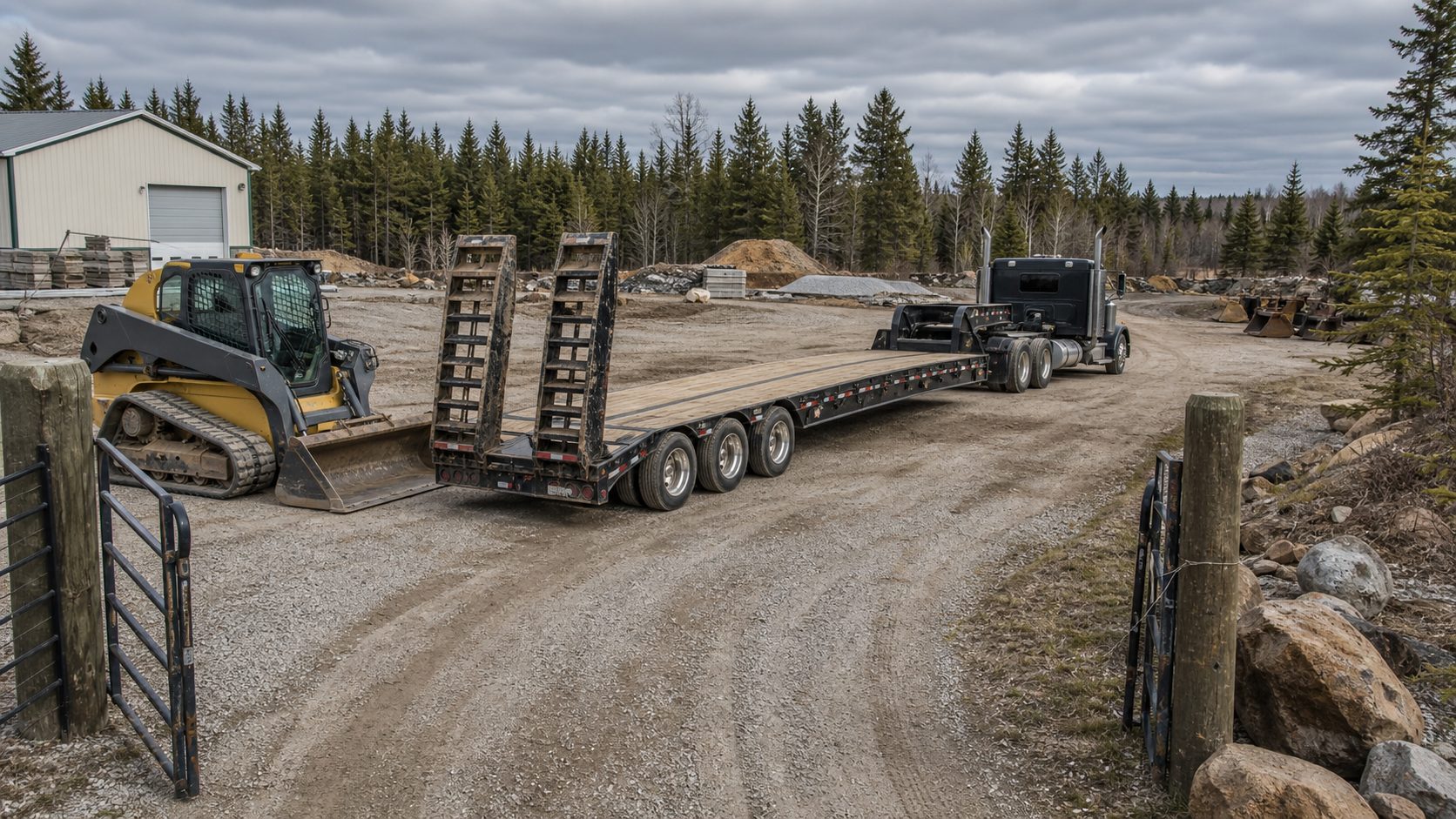 Start with the surface and space for equipment hauling transport planning.