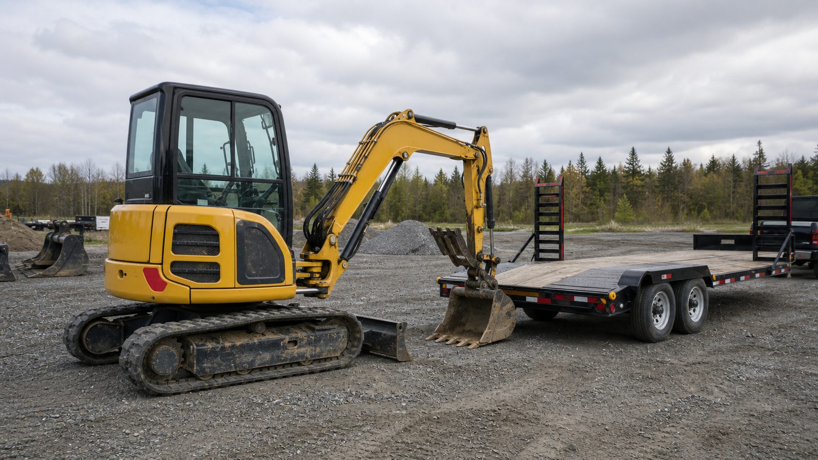 Confirm the model and setup for equipment hauling transport planning.