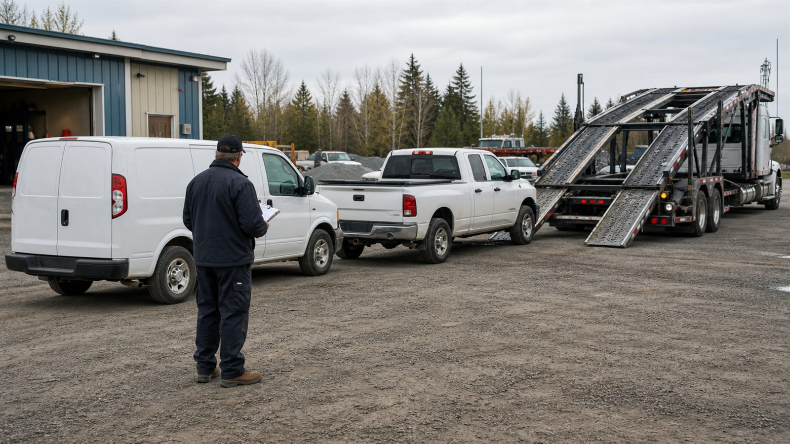 Business contents and racks should be mentioned for vehicle transport transport planning.