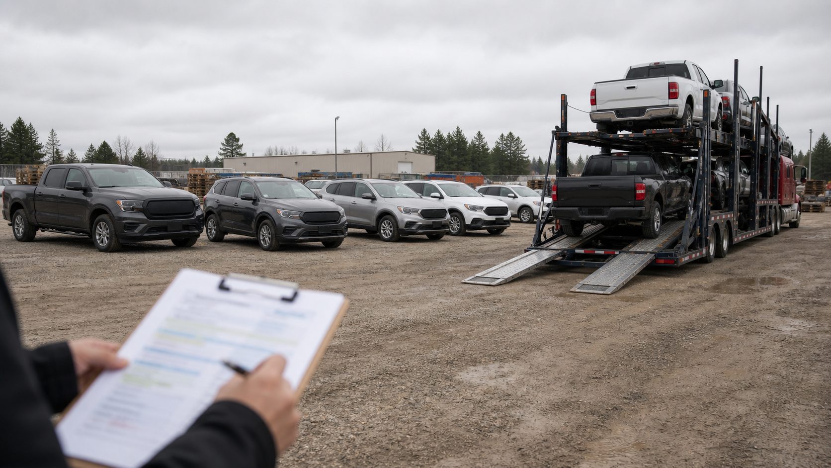 Staging affects loading time for vehicle transport transport planning.